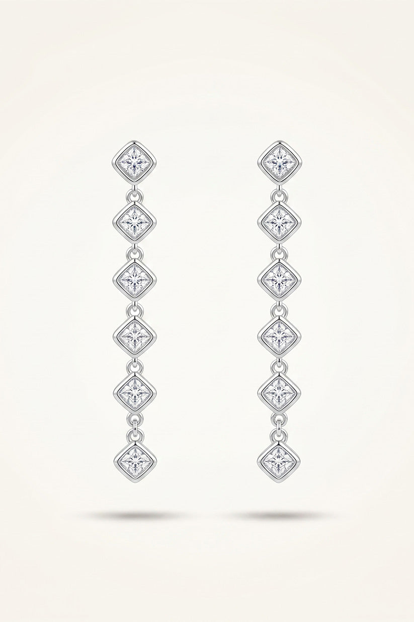 Luxury Geometric Crystal Drop Earrings for Women