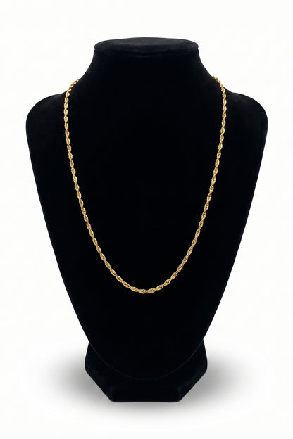 Classic Gold Rope Chain Necklace