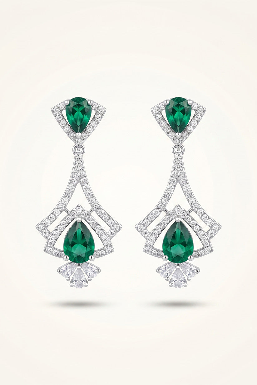 Luxury Pear Cut Crystal Drop Earrings for Women