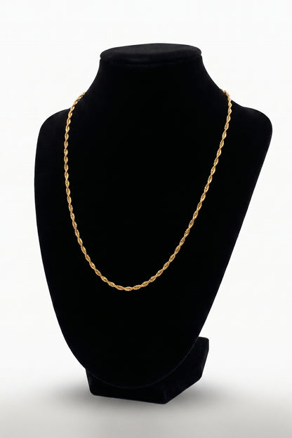 Classic Gold Rope Chain Necklace
