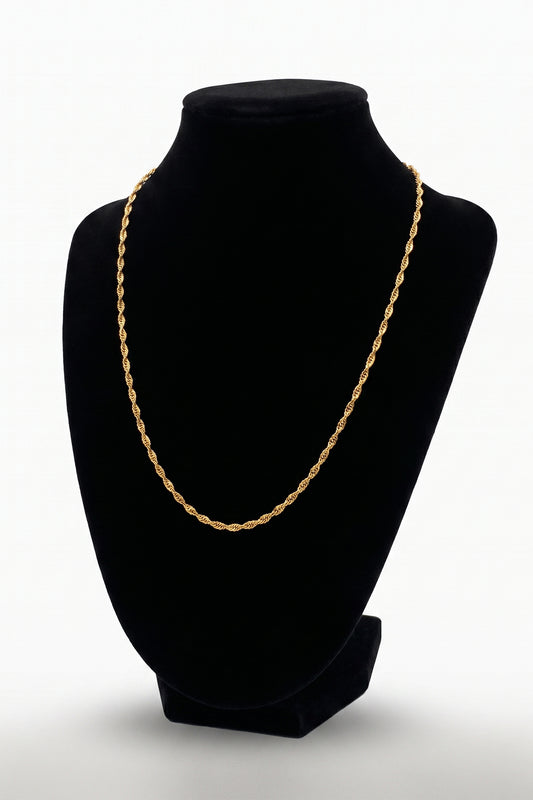 Classic Gold Rope Chain Necklace