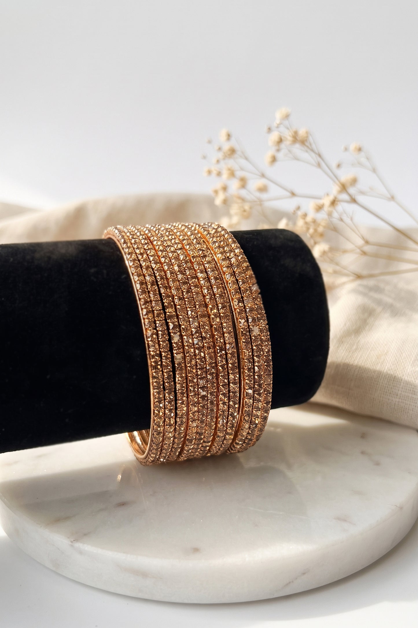 Luxury 12-Piece Gold Plated Bangle Set for Women