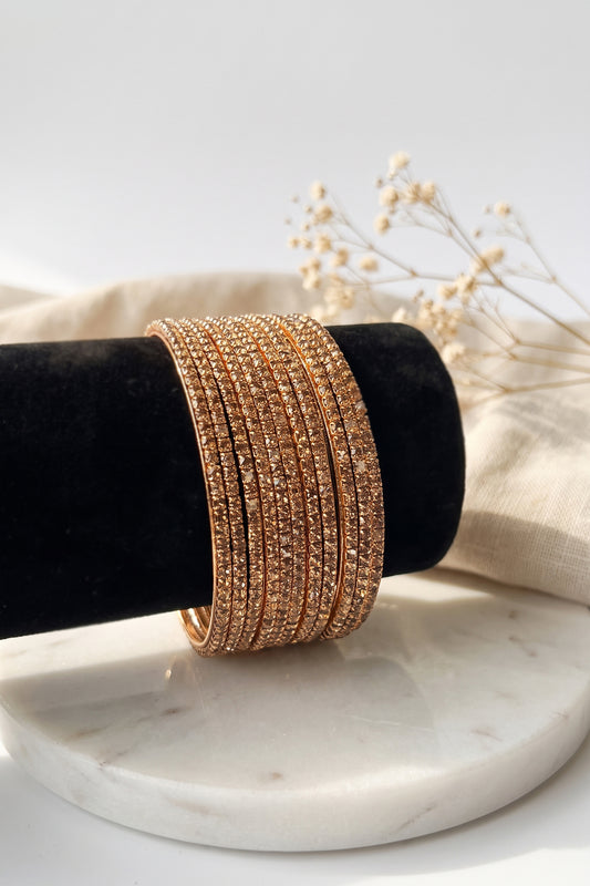 Luxury 12-Piece Gold Plated Bangle Set for Women
