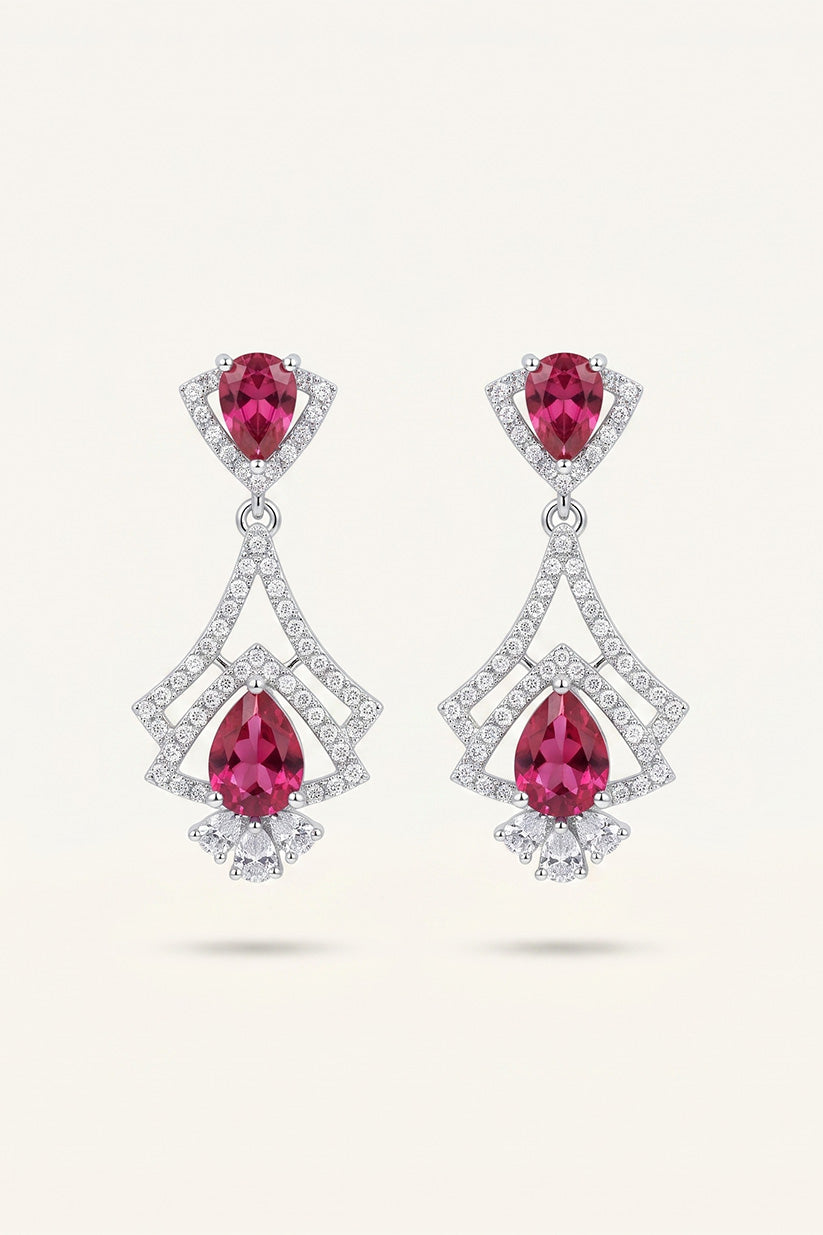 Luxury Pear Cut Crystal Drop Earrings for Women