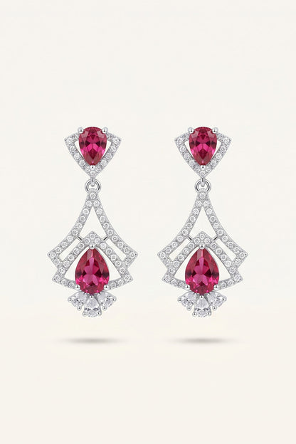 Luxury Pear Cut Crystal Drop Earrings for Women
