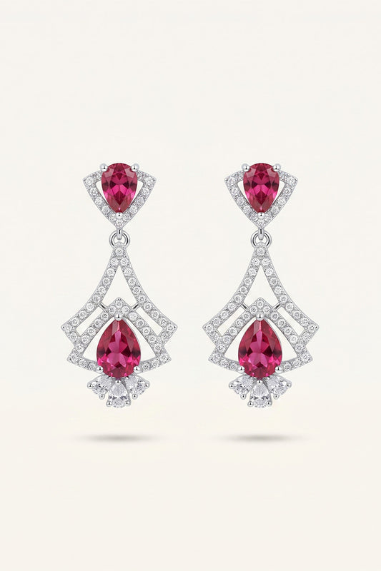 Luxury Pear Cut Crystal Drop Earrings for Women