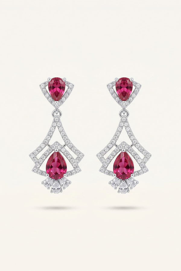 Luxury Pear Cut Crystal Drop Earrings for Women