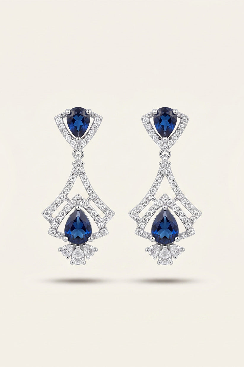 Luxury Pear Cut Crystal Drop Earrings for Women