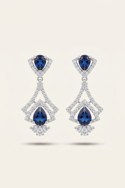 Luxury Pear Cut Crystal Drop Earrings for Women
