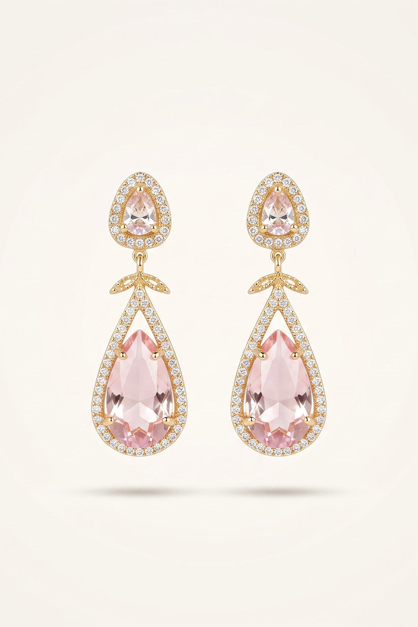 Luxury Pear Cut Crystal Drop Earrings for Women