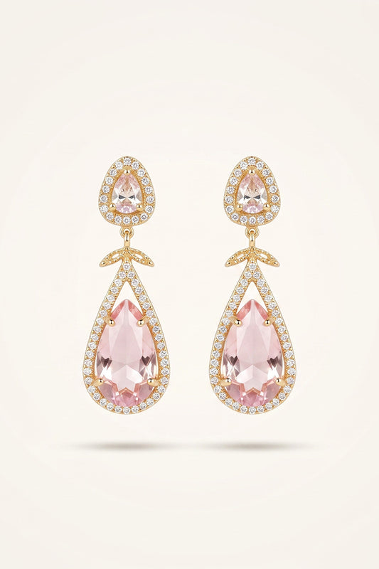 Luxury Pear Cut Crystal Drop Earrings for Women
