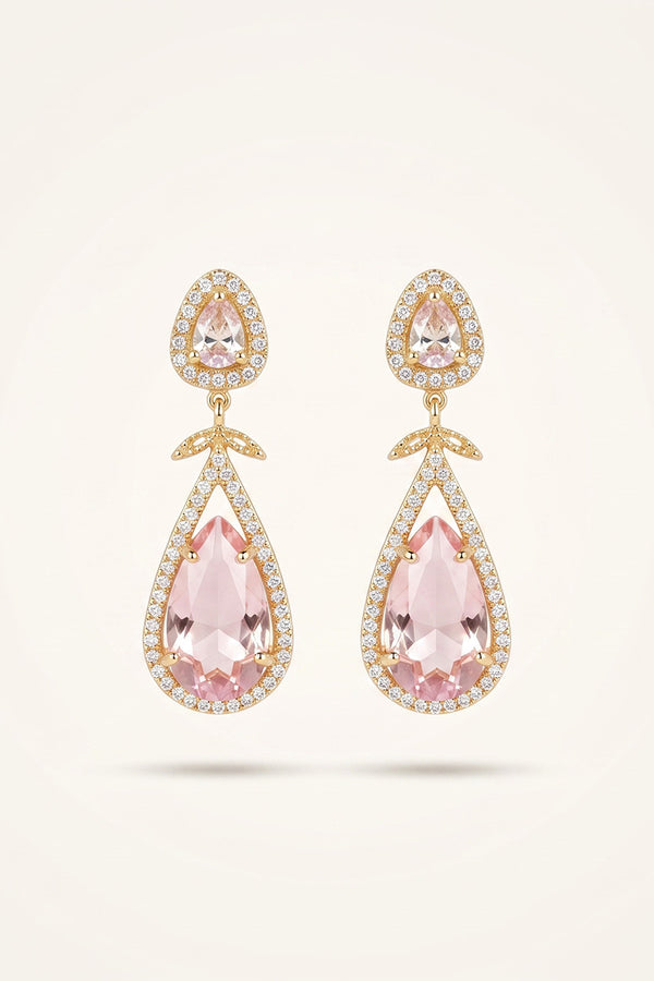 Luxury Pear Cut Crystal Drop Earrings for Women
