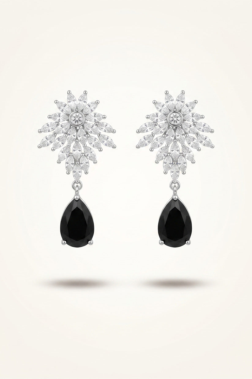 Celeste Bloom Crystal Drop Earrings
