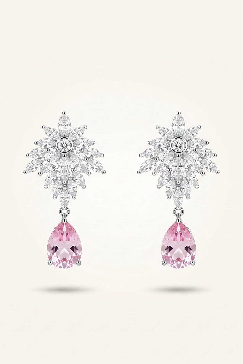 Celeste Bloom Crystal Drop Earrings